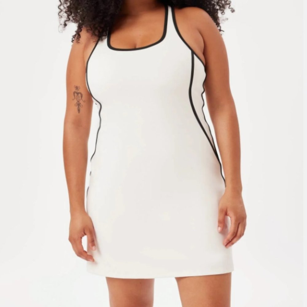 Girlfriend Collective Ivory Paloma Racerback Dress, Size SM, Never Worn